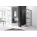 Душевой уголок Cerutti SPA Muza 90x90 профиль Черный стекло прозрачное с рисунком