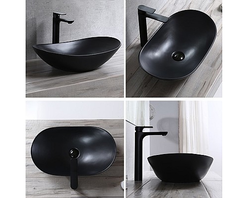 Раковина-чаша CeramaLux 61 7811AMB Черная матовая