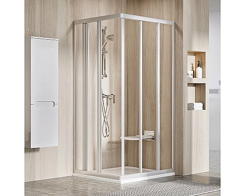 Душевая дверь Ravak Supernova ASRV3-75 198 15V30UR2Z1 профиль Сатин стекло Transparent