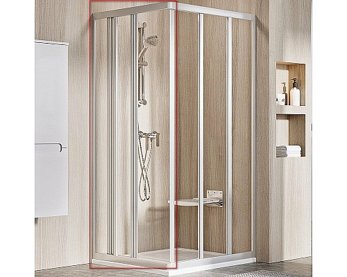 Душевая дверь Ravak Supernova ASRV3-75 198 15V30UR2Z1 профиль Сатин стекло Transparent