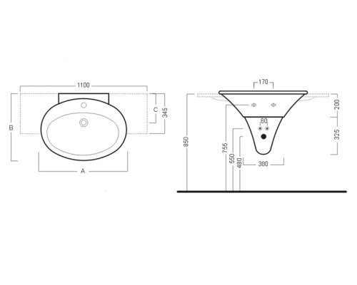Раковина Hatria Sculture 110 YR38 Белая