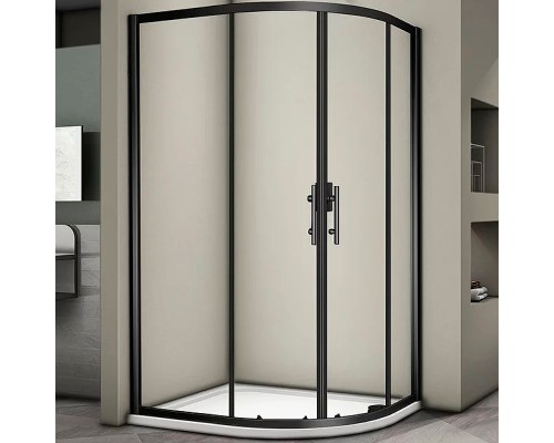 Душевой уголок Veconi Rovigo RV-08B 120х80 Черный матовый