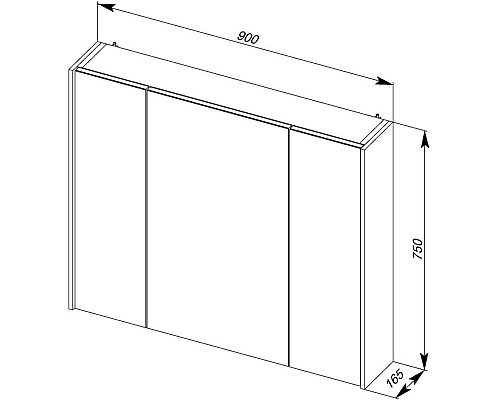 Зеркало-шкаф Aquanet Латина 90 белый