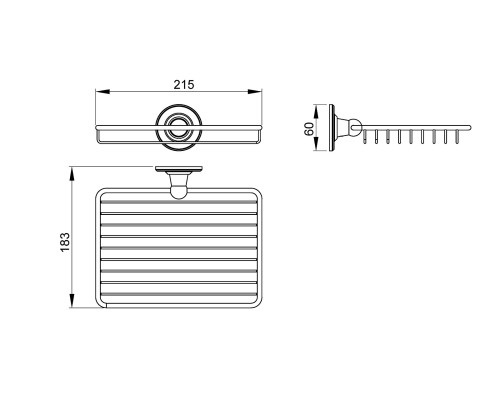 Полка для мочалок Timo Nelson 160022/02 антик