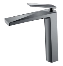 Смеситель для умывальника высокий Boheme Venturo Shine Gun Metall