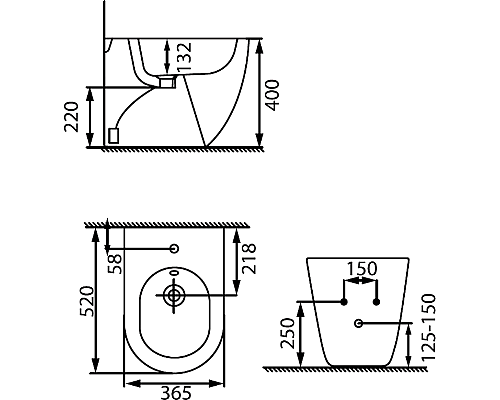 Биде Allen Brau Reality 4.32005.31 Черное матовое