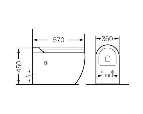Унитаз Grossman GR-PR-5502 приставной с сиденьем Микролифт