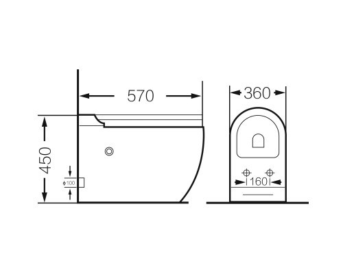 Унитаз Grossman GR-PR-5502 приставной с сиденьем Микролифт