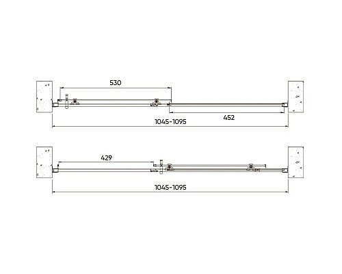 Душевая дверь Veconi Vianno VN-72B 110 VN72B-110-01-C4 Черный матовый