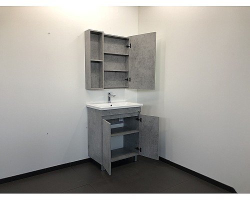 Зеркальный шкаф Comforty Осло 70 00-00006164 Бетон светлый