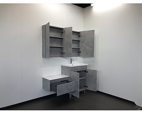 Зеркальный шкаф Comforty Осло 70 00-00006164 Бетон светлый