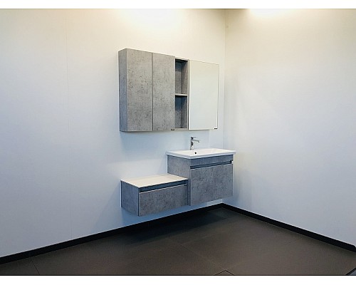 Зеркальный шкаф Comforty Осло 70 00-00006164 Бетон светлый