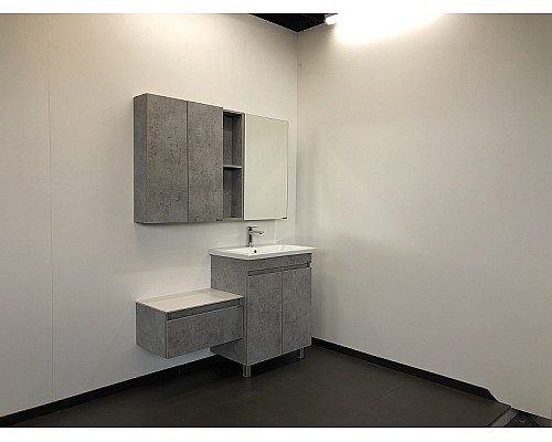 Зеркальный шкаф Comforty Осло 70 00-00006164 Бетон светлый