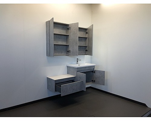 Зеркальный шкаф Comforty Осло 70 00-00006164 Бетон светлый