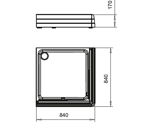 Акриловый поддон для душа Radomir 84x84x17 1-11-0-0-0-007 Белый