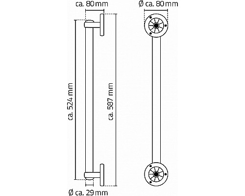 Поручень Ridder Pro А160601 Белый