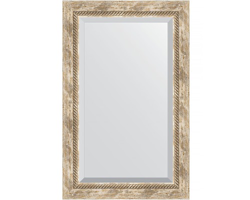 Зеркало Evoform Exclusive 83х53 BY 3407 с фацетом в багетной раме - Прованс с плетением 70 мм