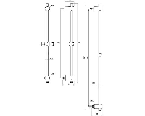 Душевой держатель подвижный Ravak X07P366