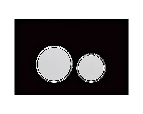 Клавиша смыва Aquatek Slim KDI-0000029 Черная глянцевая Хром