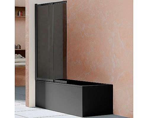 Шторка на ванну Vincea VSB 100х145 VSB-1E100CGB Черный матовый