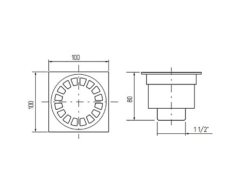 Душевой трап Migliore Ricambi 20210 с решеткой Хром