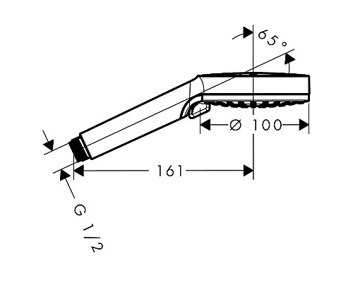 Душевая лейка Hansgrohe Vernis Blend черный 26270670
