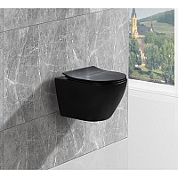 Унитаз подвесной ESBANO AMAPOLA Matt Black ESUPAMAPBM 530x360x360