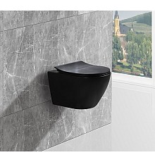 Унитаз подвесной ESBANO AMAPOLA Matt Black ESUPAMAPBM 530x360x360