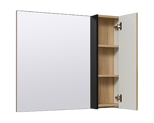 Зеркало со шкафом Runo Мальта 70 00-00001101 Дуб Черное