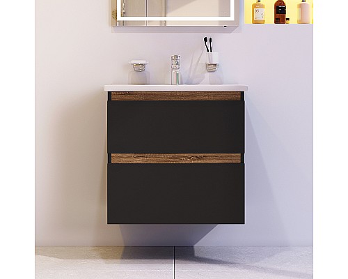 Тумба под раковину AM.PM X-Joy 65 M85AFHX0652BM подвесная Черная матовая