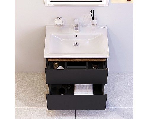 Тумба под раковину AM.PM X-Joy 65 M85AFHX0652BM подвесная Черная матовая