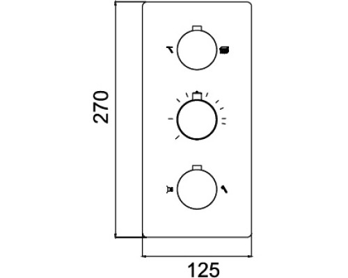 Смеситель для душа RGW Shower Panels SP-41-01 21140541-11 с термостатом Хром