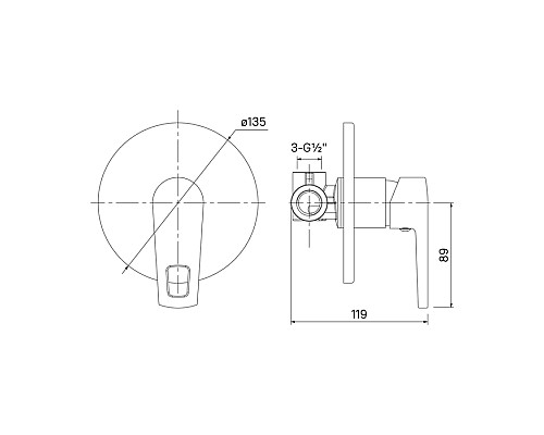 Смеситель для душа IDDIS Runo RUNSB00i66