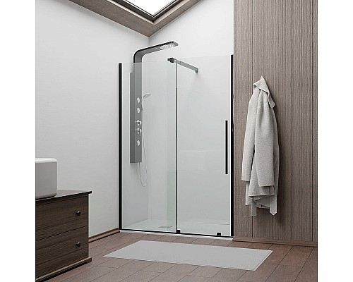 Душевая дверь RGW Tornado TO-18 B 120 41071812-14 профиль Черный стекло прозрачное