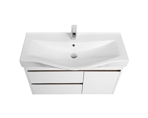 Тумба под раковину Aquaton Нортон 100 1A249001NT010 подвесная Белая глянцевая