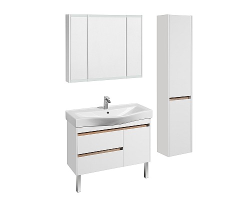 Тумба под раковину Aquaton Нортон 100 1A249001NT010 подвесная Белая глянцевая