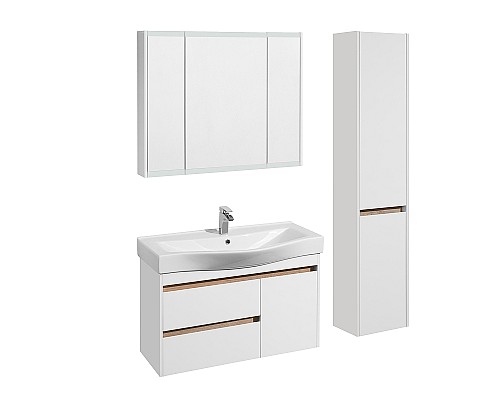 Тумба под раковину Aquaton Нортон 100 1A249001NT010 подвесная Белая глянцевая