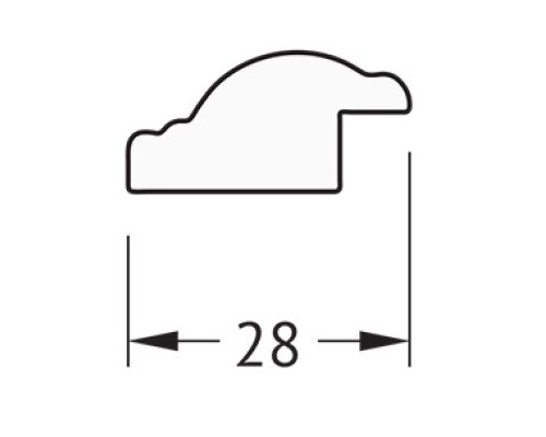 Зеркало Evoform Definite 148х68 BY 0761 в багетной раме - Витой махагон 28 мм