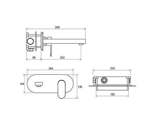 Смеситель для умывальника Ravak Chrome X070093