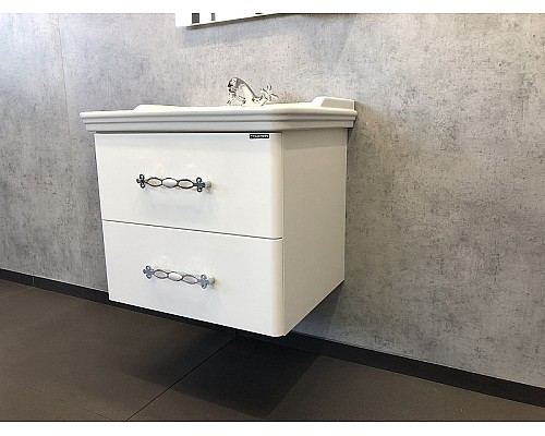 Тумба с раковиной Comforty Неаполь 65 00004148729 подвесная Белый глянец