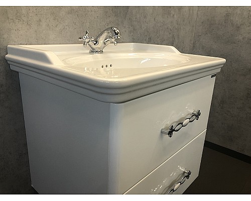 Тумба с раковиной Comforty Неаполь 65 00004148729 подвесная Белый глянец