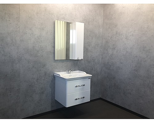 Тумба с раковиной Comforty Неаполь 65 00004148729 подвесная Белый глянец