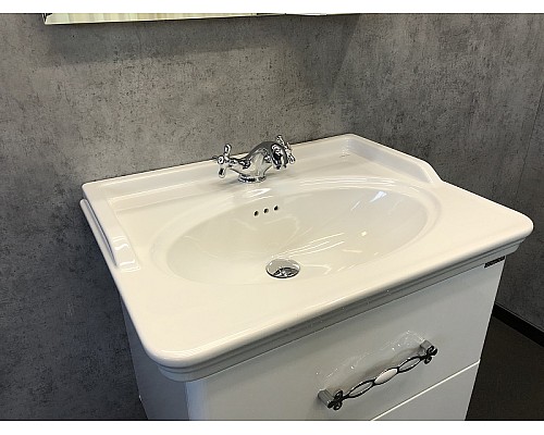 Тумба с раковиной Comforty Неаполь 65 00004148729 подвесная Белый глянец