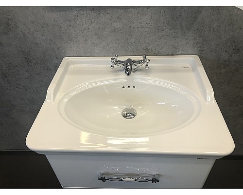 Тумба с раковиной Comforty Неаполь 65 00004148729 подвесная Белый глянец