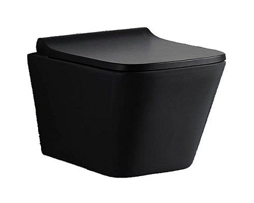 Унитаз CeramaLux 5171MB подвесной Черный матовый с сиденьем Микролифт