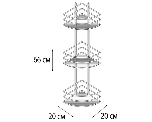 Полка корзина Fixsen FX-710W-3 угловая Белая