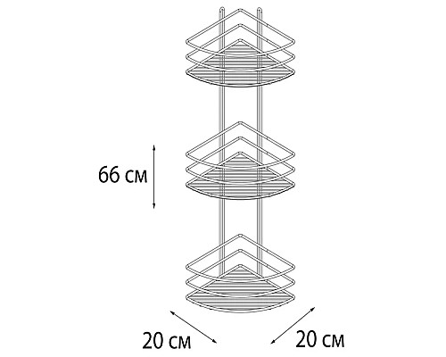 Полка корзина Fixsen FX-710W-3 угловая Белая