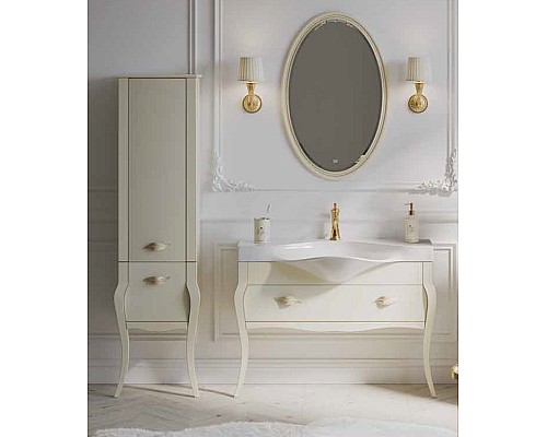 Зеркало Clarberg Borgia 65 BOR0210BG Слоновая кость Патина золото