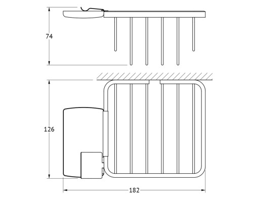 Держатель туалетной бумаги (хром) FBS RYN 029 