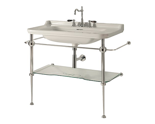 Раковина Kerasan Waldorf 4144K1bi/cr*3 120 c 3 отверстиями под смеситель